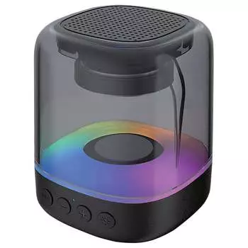 Акустическая система QUMO Bluetooth Plasma mini ВТ 0081 3 ВТ, объемное звучание, RGB подсветка отключаемая , MicroSD+Jack 3,5м 42084