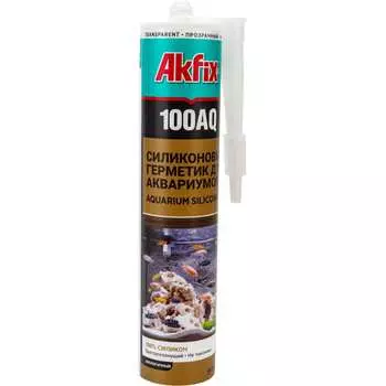 Аквариумный силиконовый герметик Akfix 100AQ, прозрачный, 280 мл SA080.28T