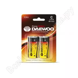 Алкалиновая батарейка daewoo lr14 energy alkaline bl-2 1030405