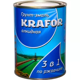Алкидная грунт-эмаль по ржавчине KRAFOR 26687