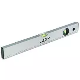 Алюминиевый уровень lom 2 глазка, линейка, 400 мм 2964615