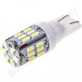 Автолампа диод t10 w5w 30 smd диодов 1-контурная без цоколя, белая skyway s08201116