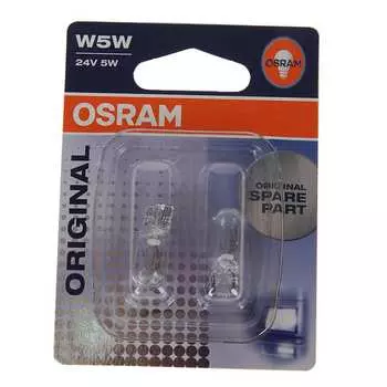 Автолампа osram w5w w2.1 9.5d, 2 шт. 24v, 1, 10 2845-02b