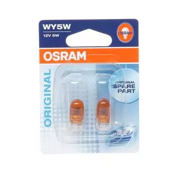 Автолампа osram wy5w w2.1 9.5d yellow, 2 шт. 12v, 1,10 2827-02b