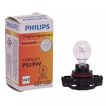 Автолампа philips ps19w pg20,1 halogen long life 12v 1,15 12085llc1