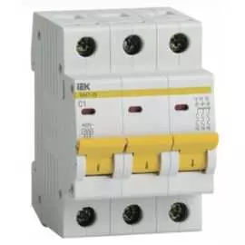 Автомат IEK ВА47-29 3п, C, 1А, 4.5кА MVA20-3-001-C