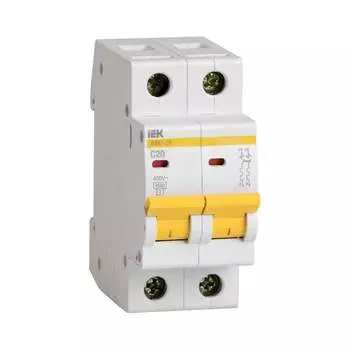Автомат IEK ВА47-29 2п, C, 20А, 4.5кА MVA20-2-020-C