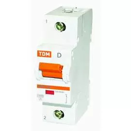 Автомат TDM ВА47-125 1Р, 100 А, 15 кА, D SQ0208-0011