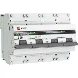 Автоматический выключатель EKF ВА 47-100 PROxima mcb47100-4-20C-pro
