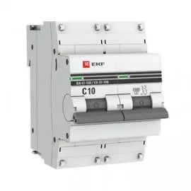 Автоматический выключатель EKF ВА 47-100 PROxima mcb47100-2-10C-pro