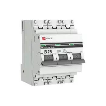 Автоматический выключатель EKF ВА 47-63 PROxima mcb4763-3-25B-pro