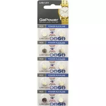 Батарейка GoPower G3/LR736/LR41/392A/192 00-00017859