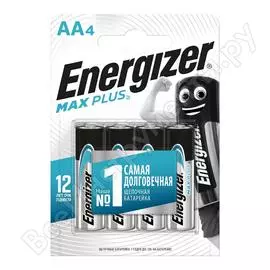 Батарейки energizer max plus e91/aa 4 шт/бл alkaline 7638900423266