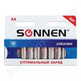 Алкалиновые батарейки SONNEN