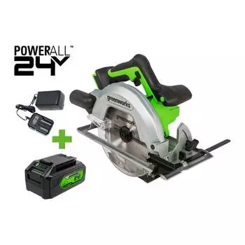 Бесщеточная дисковая пила GreenWorks GD24CS 1500907VUB