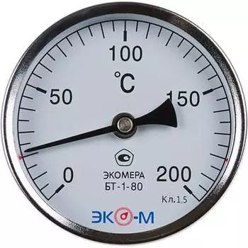 Биметаллический термометр ЭКО-М ЭКОМЕРА БТ-1-80-200С-L40