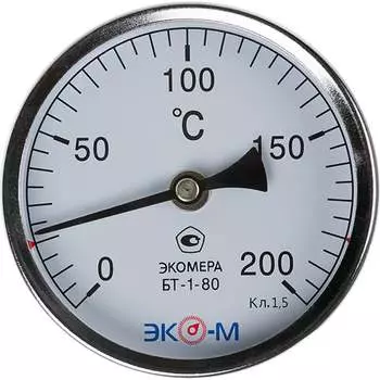 Биметаллический термометр ЭКО-М ЭКОМЕРА БТ-1-80-200С-L80