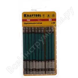Профессиональные биты для шуруповерта KRAFTOOL 26122-2-100-10