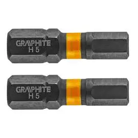 Биты ударные (2 шт; 25 мм; hex5) graphite 56h508