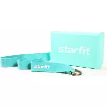 Блок и ремень для йоги Starfit