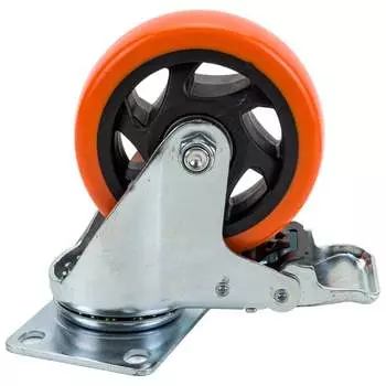 Большегрузное полиуретановое поворотное колесо MFK-TORG PVC Medium 4024100 PVC
