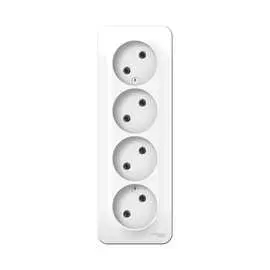 Четырехместная розетка Systeme Electric BLANCA BLNRA000411