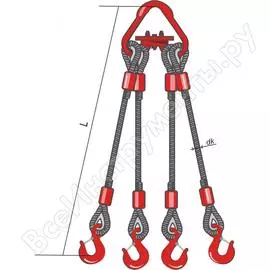 Четырехветвевой канатный строп КантаПлюс