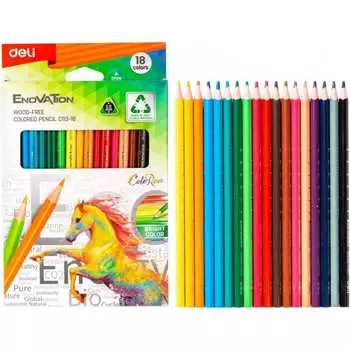 Цветные карандаши DELI Enovation EC113-18 1504247