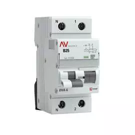 Дифференциальный автомат EKF AVERES DVA-6 rcbo6-1pn-25B-30-a-av