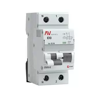 Дифференциальный автомат EKF DVA-6 AVERES rcbo6-1pn-13C-100-ac-av