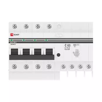 Дифференциальный автомат EKF АД-4 PROxima DA4-6-63-30-pro