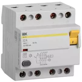 Дифференциальный выключатель IEK ВД1-63 MDV10-4-032-100