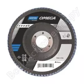 Диск лепестковый конический омега r828 (125x22 мм; p80) norton 78072716284