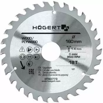 Диск пильный по дереву HOEGERT TECHNIK HT6D773