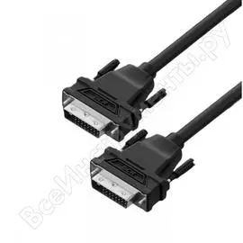 Dvi-d кабель gcr для мониторов, проекторов 25m/25m, 1.0м, черный vivdmi2dmc-1.0m