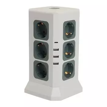Двенадцатиместный удлинитель STEKKER Comfort HM10-61-01, 49991
