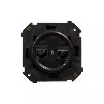 Двойная компьютерная розетка Bironi B3-302-23