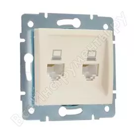 Двойная компьютерная розетка Lezard KARINA 707-0388-141