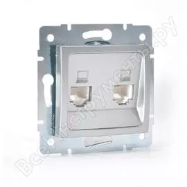 Двойная компьютерная розетка Lezard KARINA 707-4388-141
