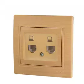 Двойная компьютерная розетка Lezard MIRA 701-4747-141