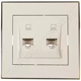 Двойная компьютерная розетка Lezard RAIN 703-0226-141