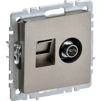 Двойная розетка IEK Brite ртв/рк12-брш BR-AK20-1-K37