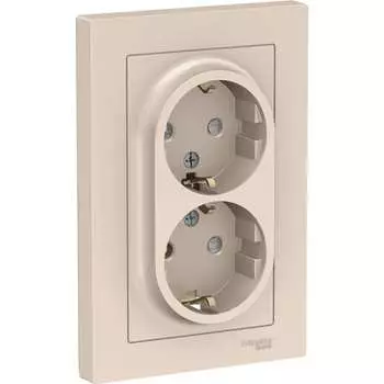 Двойная розетка Systeme Electric AtlasDesign ATN000226