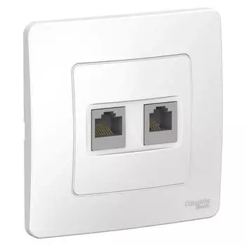 Двойная розетка Systeme Electric BLANCA BLNIS045111