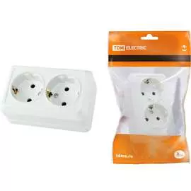Двойная розетка TDM ELECTRIC Ладога SQ1801-0113