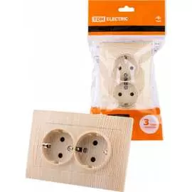 Двойная розетка TDM ELECTRIC Лама SQ1815-0313