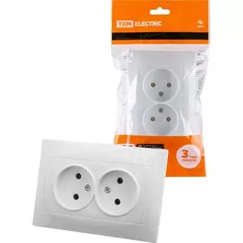 Двойная розетка TDM ELECTRIC Лама SQ1815-0024