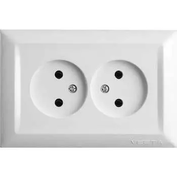 Двойная розетка Vesta Electric Roma FRZ00010203BEL