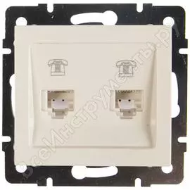 Двойная телефонная розетка Lezard RAIN 703-0288-138