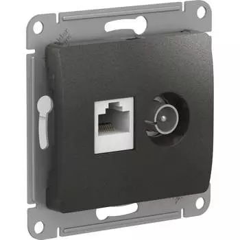 Двойная тв компьютерная розетка Systeme Electric Glossa GSL000789